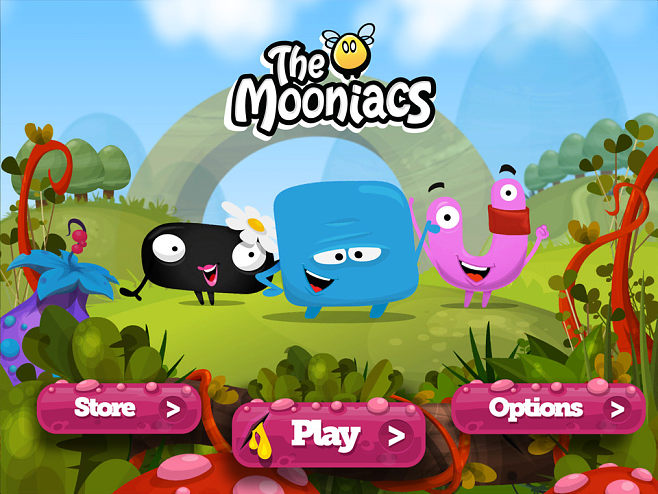 Mooniacs iPad游戏界面设计_.